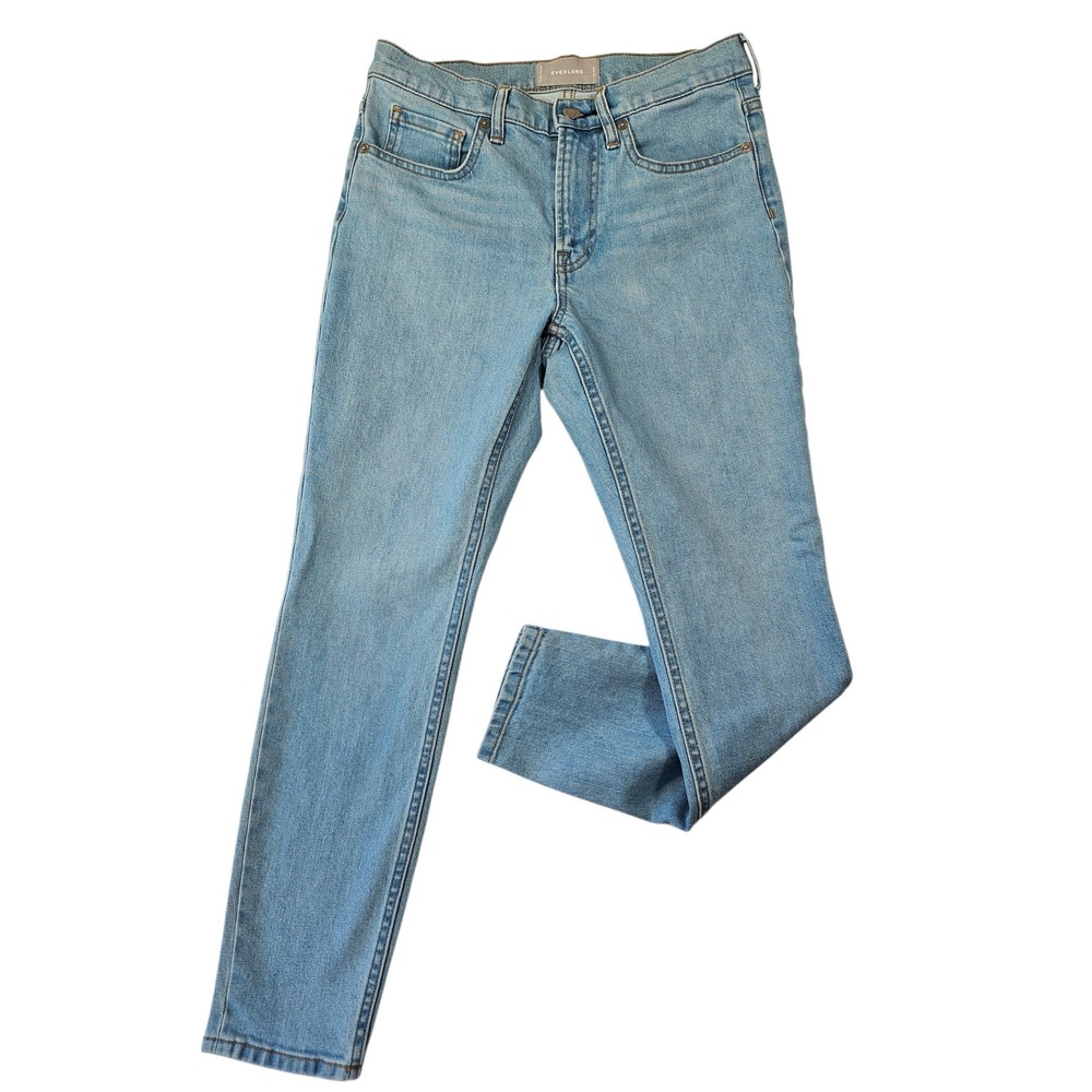 Everlane Womens‎ Light Blue Wash Cheeky High Rise Straight Ankle Jeans Size 26